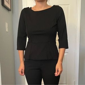 Mod sleeved black blouse